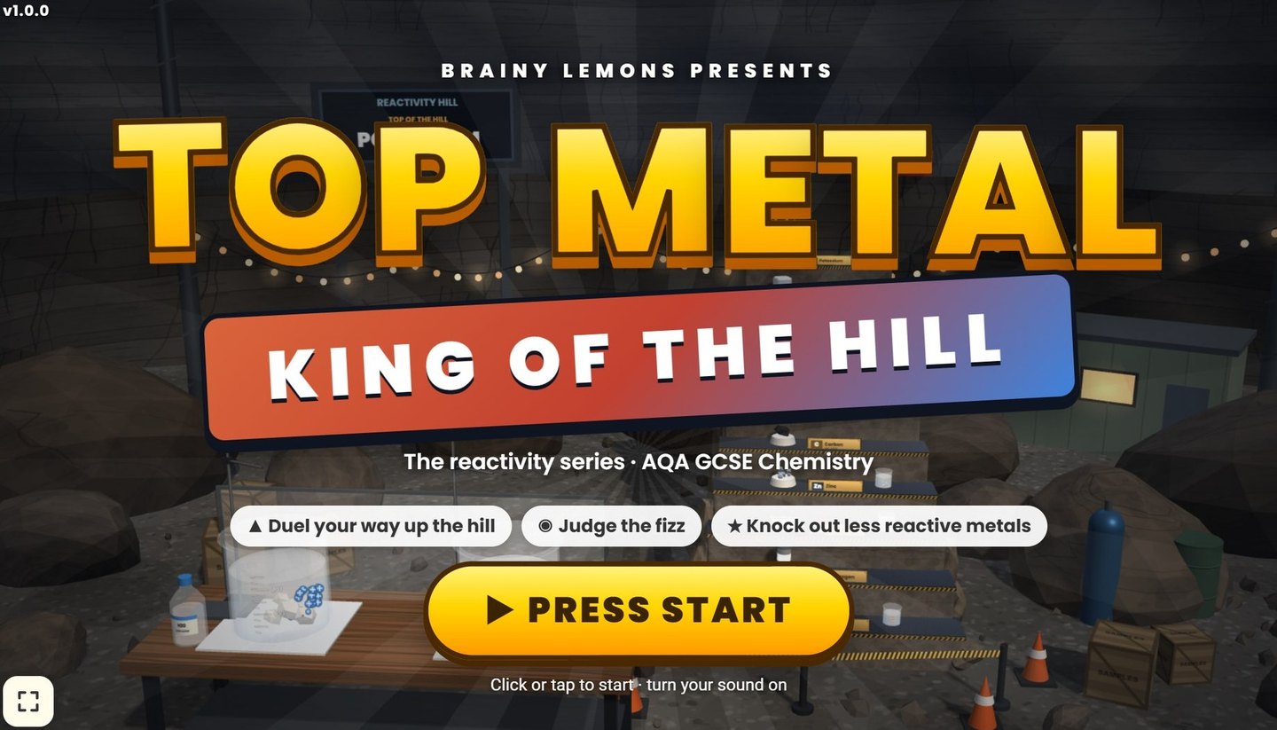 Top Metal - AQA GCSE Chemistry 3D game