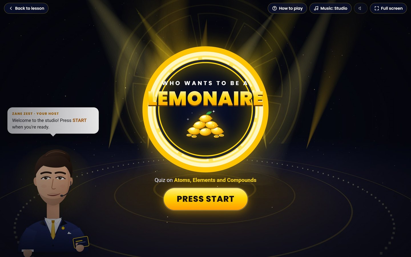 Who Wants to Be a Lemonaire? AQA GCSE Chemistry quiz game: Your own TV quiz show for every lesson
