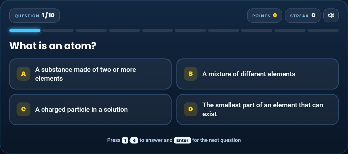 AQA GCSE Chemistry lesson quiz: Its own quiz, written from the lesson