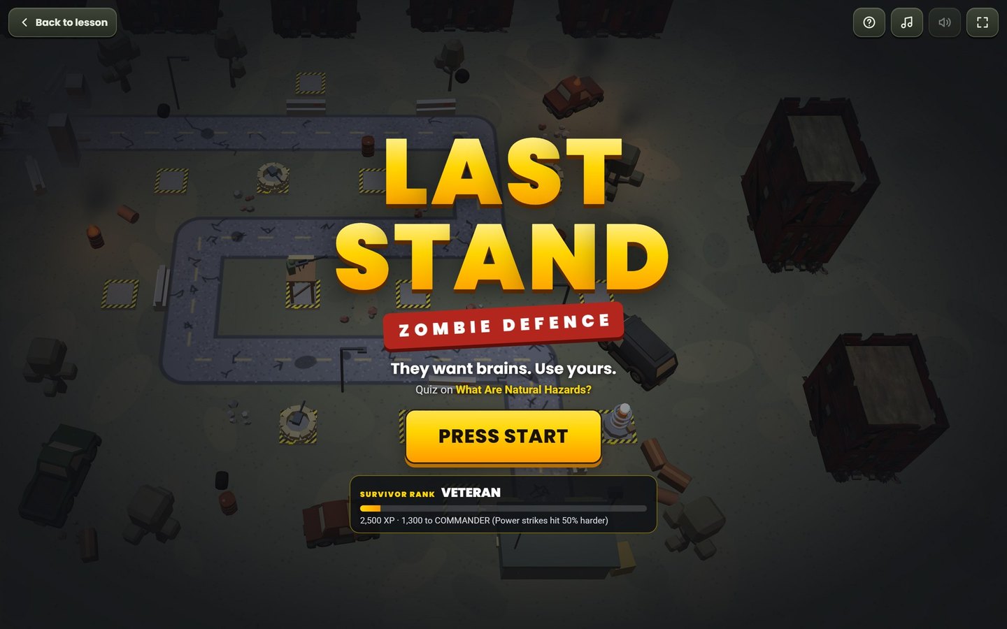 Last Stand zombie defence AQA GCSE Geography revision game: They want brains. Use yours.
