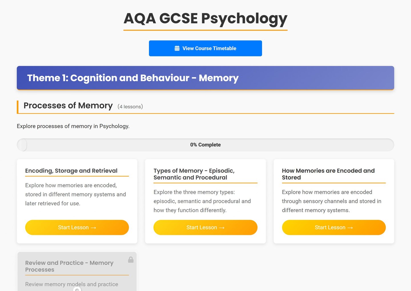 AQA GCSE Psychology on Brainy Lemons: Every AQA GCSE Psychology topic, laid out lesson by lesson
