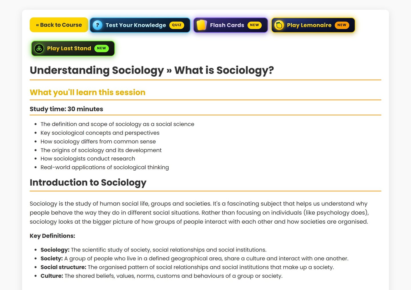 AQA GCSE Sociology on Brainy Lemons: 260 lessons that follow the AQA 8192 specification