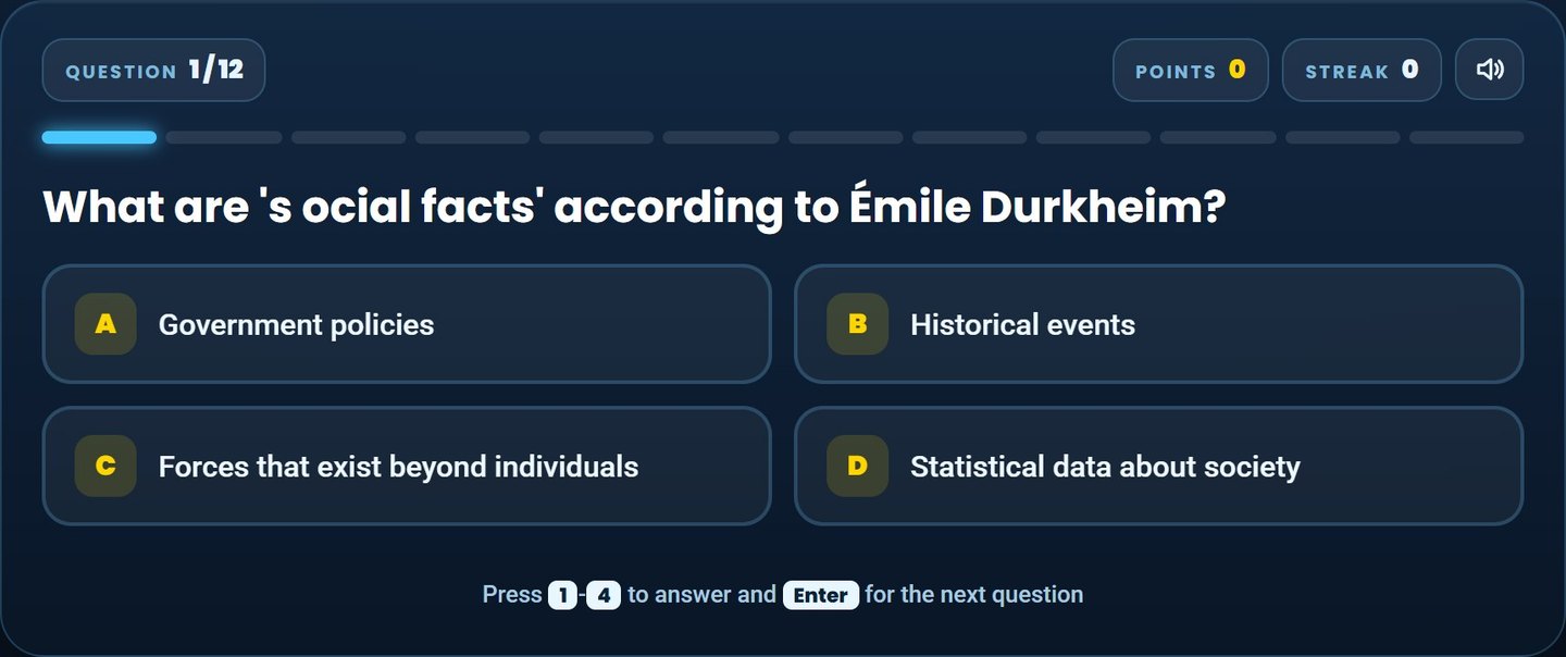 AQA GCSE Sociology lesson quiz: Its own quiz, written from the lesson