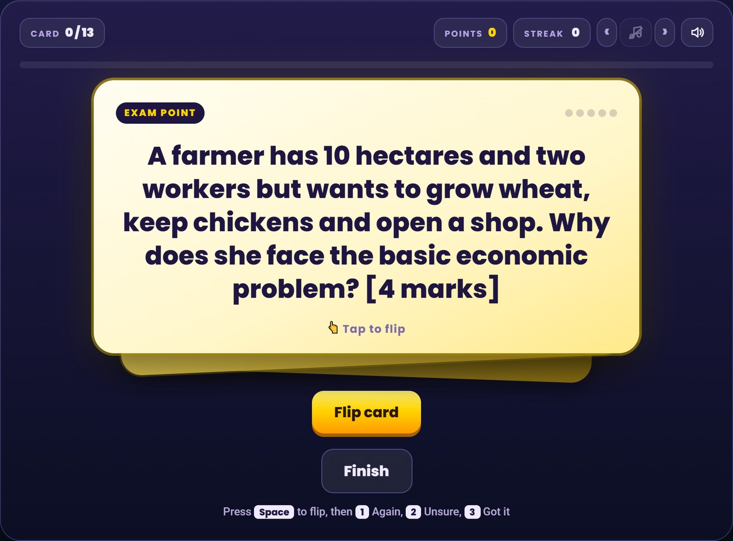 Cambridge IGCSE Economics flash cards: Answer it in your head before you flip