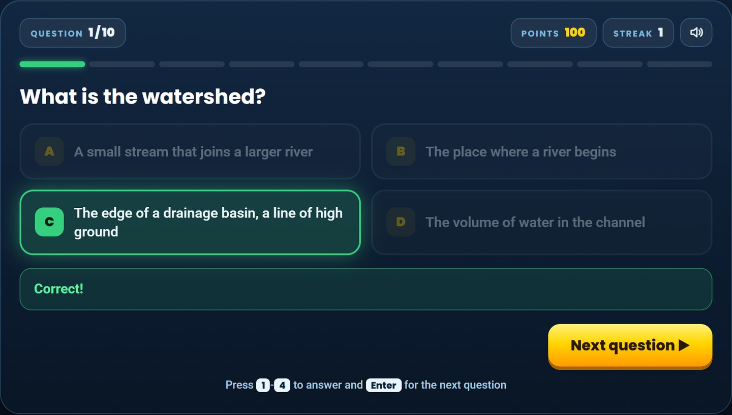 Cambridge IGCSE Geography on Brainy Lemons: Instant feedback on every question