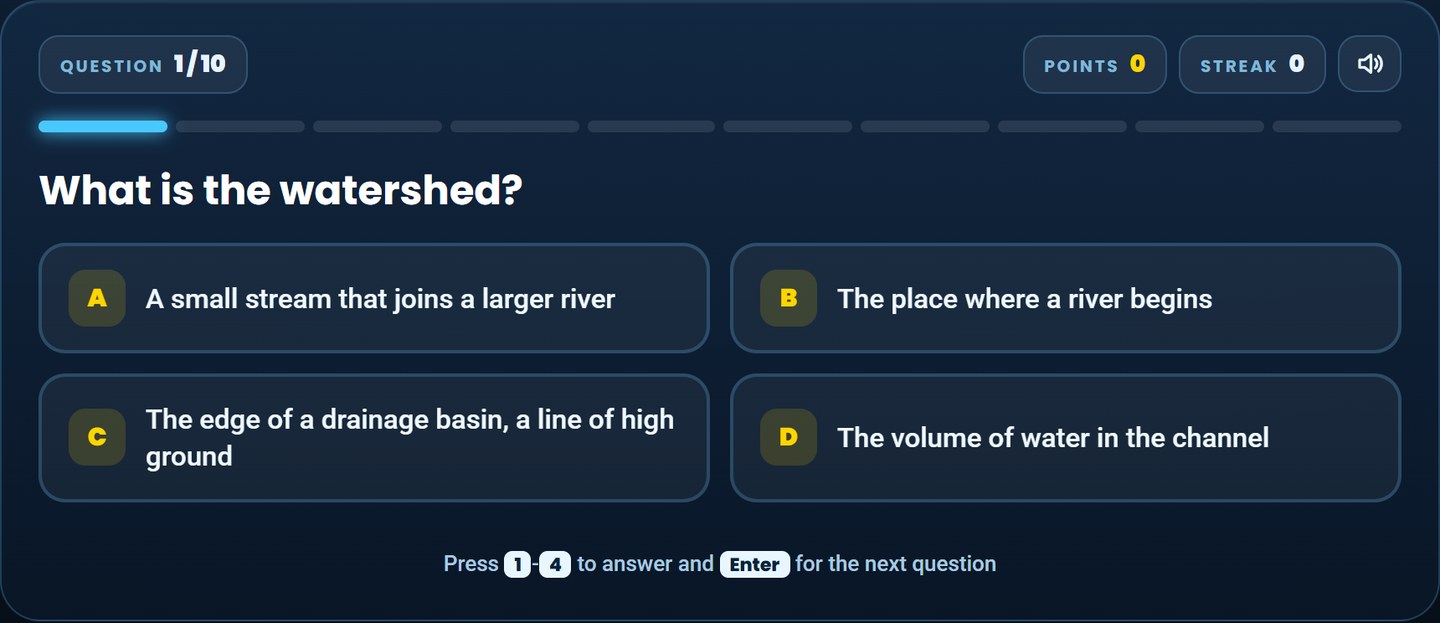 Cambridge IGCSE Geography lesson quiz: Its own quiz, written from the lesson