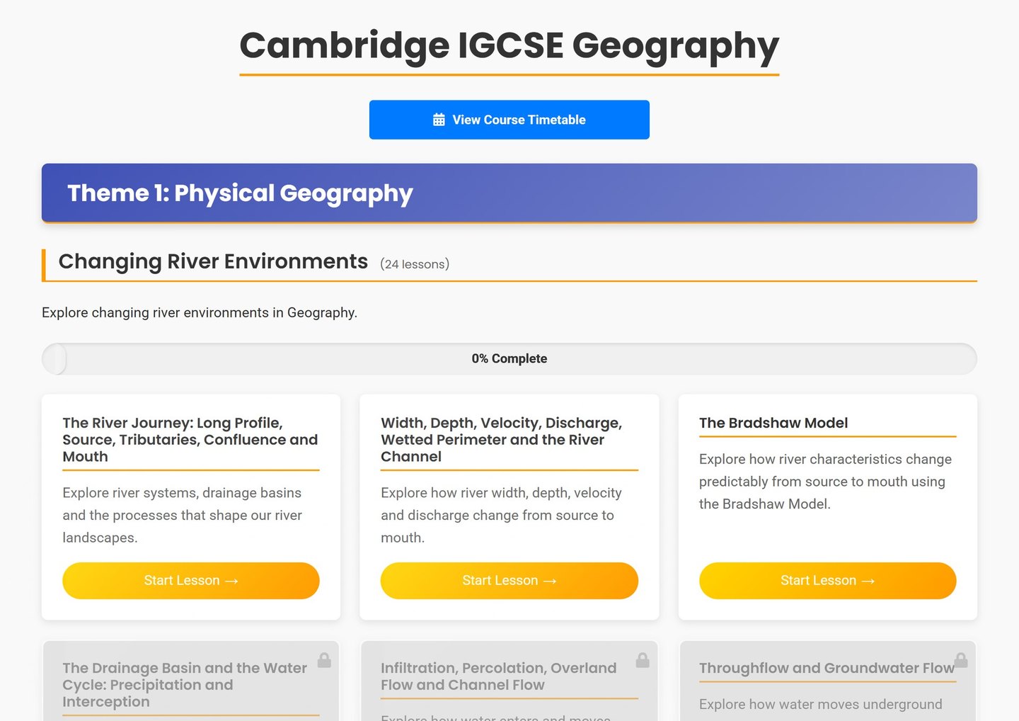 Cambridge IGCSE Geography: Every topic, lesson by lesson