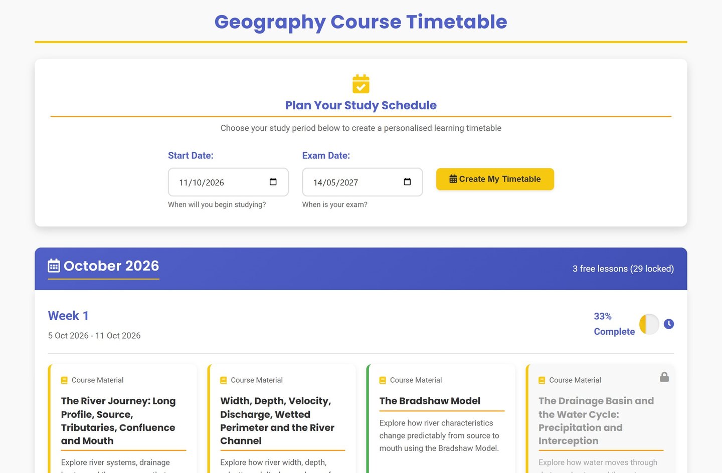 Cambridge IGCSE Geography: A timetable to exam day