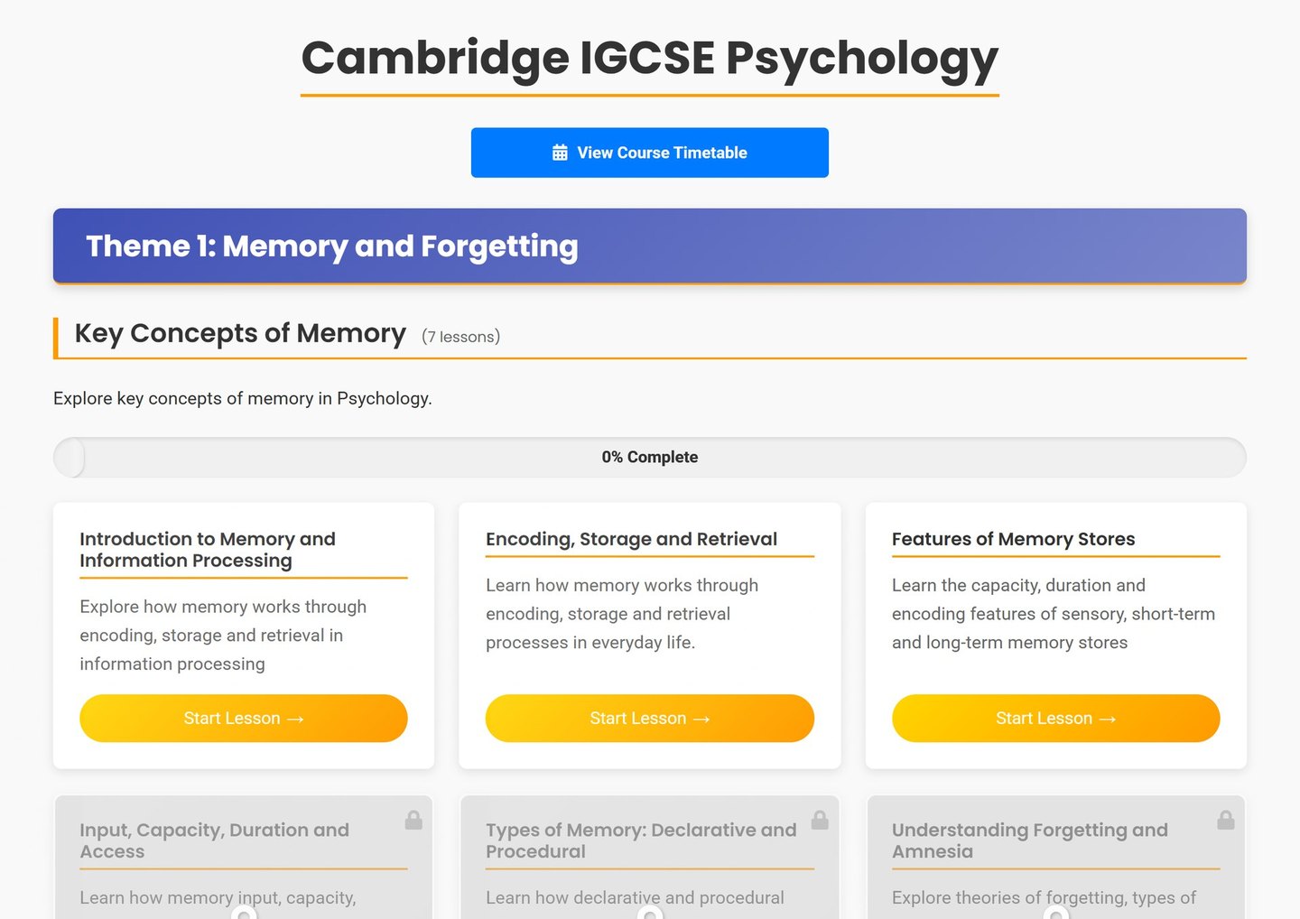 Cambridge IGCSE Psychology on Brainy Lemons: Every Cambridge IGCSE Psychology topic, laid out lesson by lesson