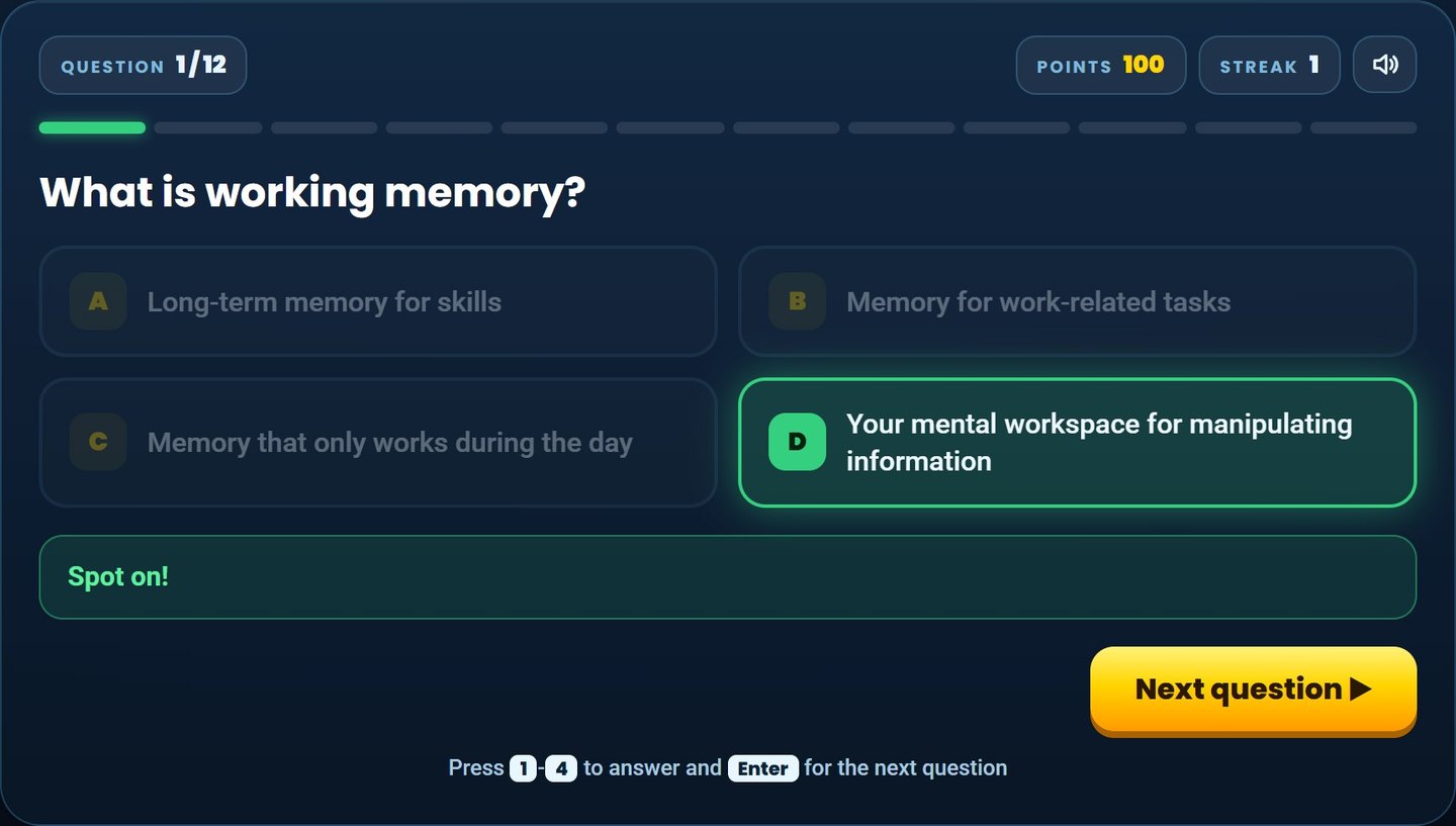Cambridge IGCSE Psychology on Brainy Lemons: Instant feedback on every question