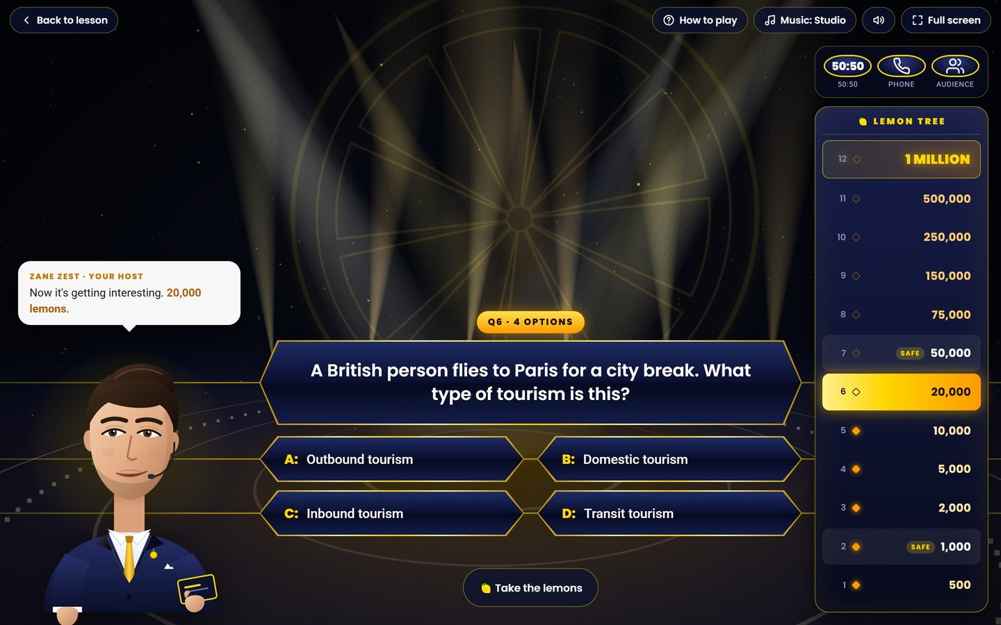 Cambridge IGCSE Travel & Tourism: Games that use the same questions