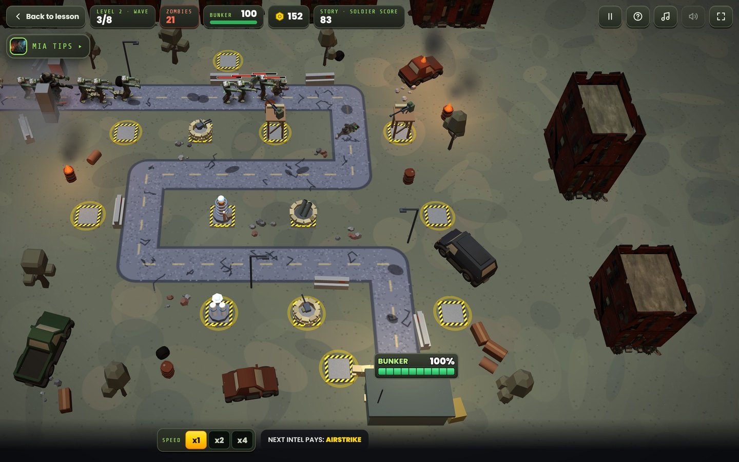 Brainy Lemons online GCSE course: Last Stand zombie defence