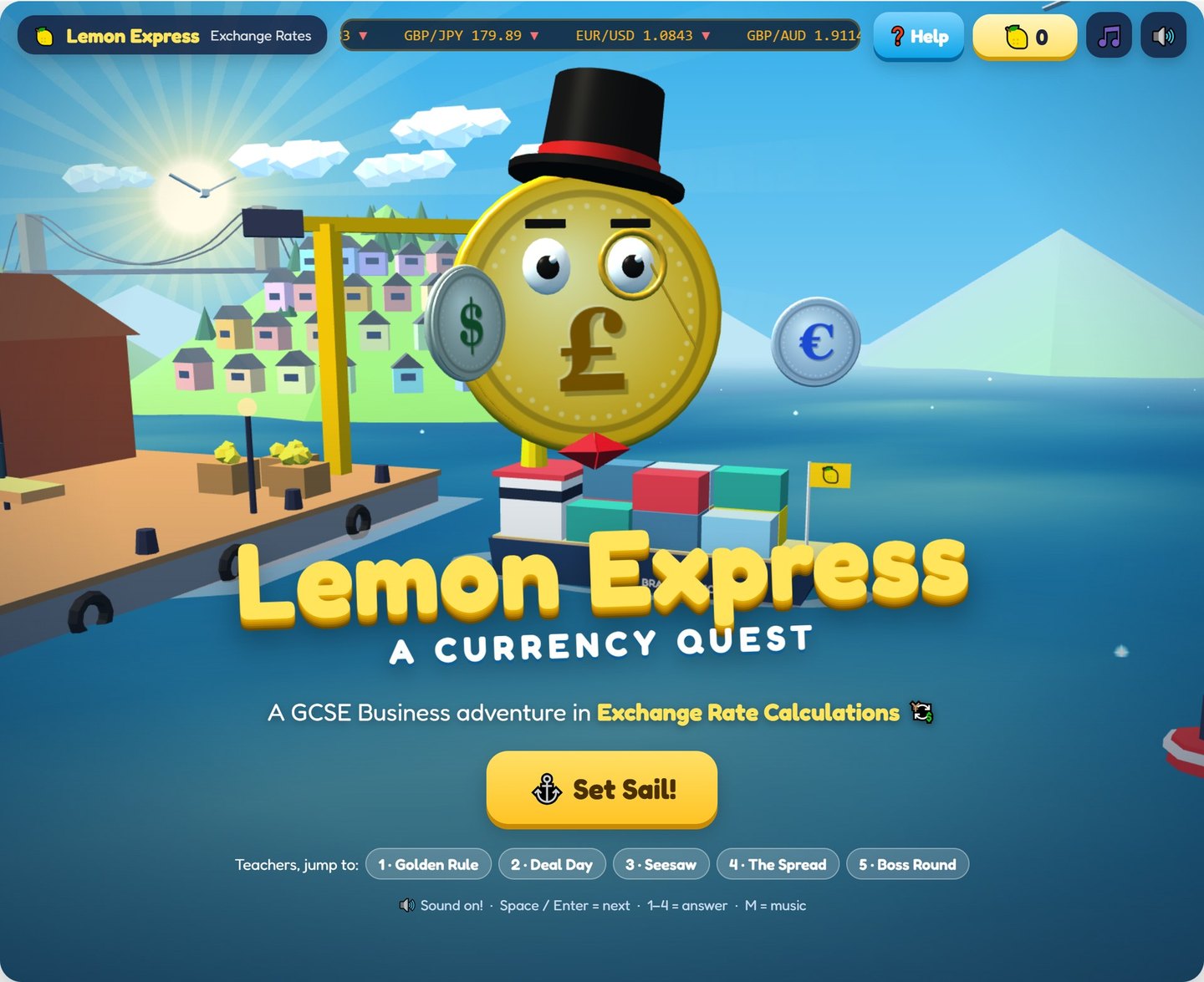 Lemon Express: Currency Quest - Pearson Edexcel IGCSE Business 3D game