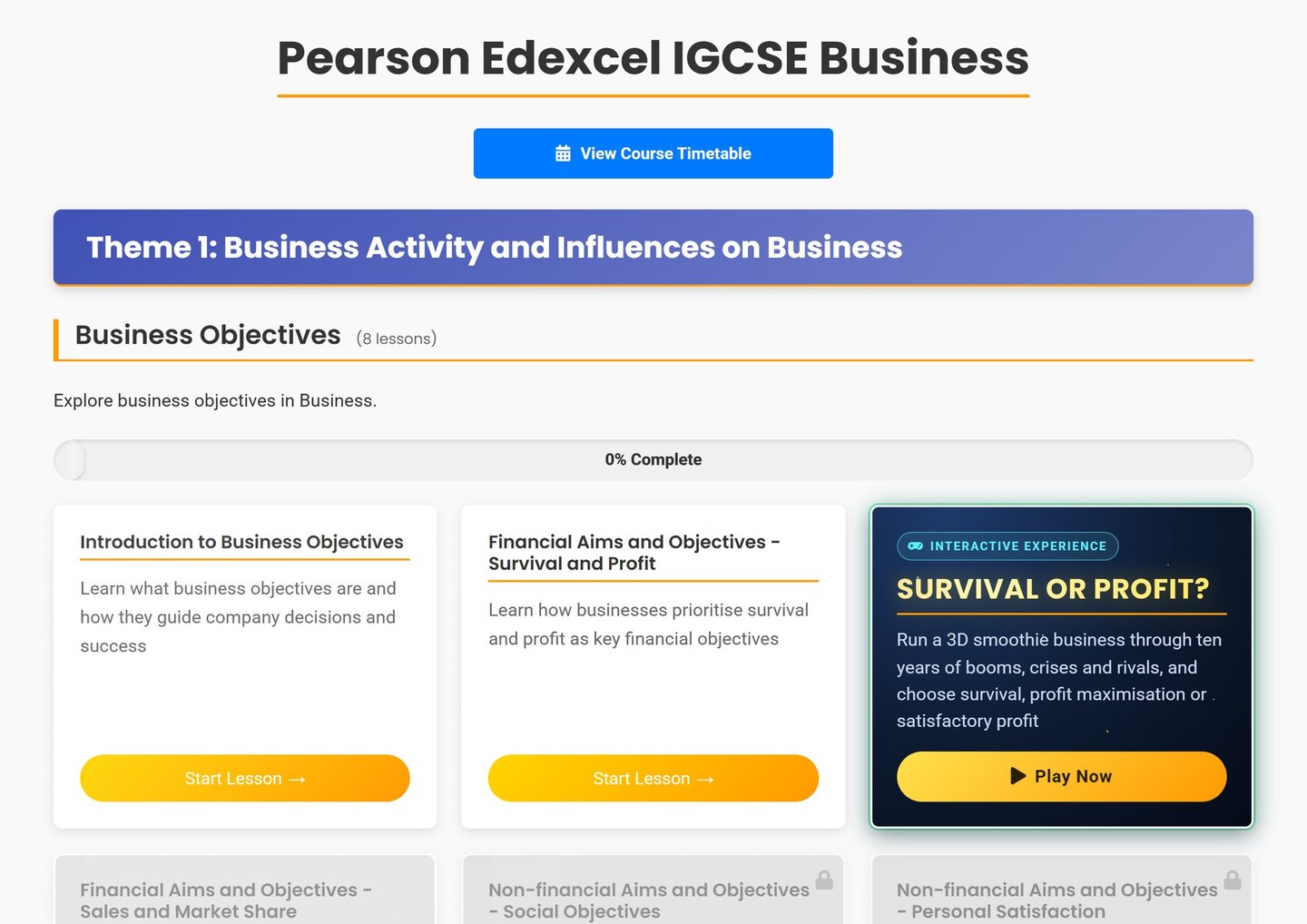 Pearson Edexcel IGCSE Business Online Course (4BS1) | Lessons, Games ...
