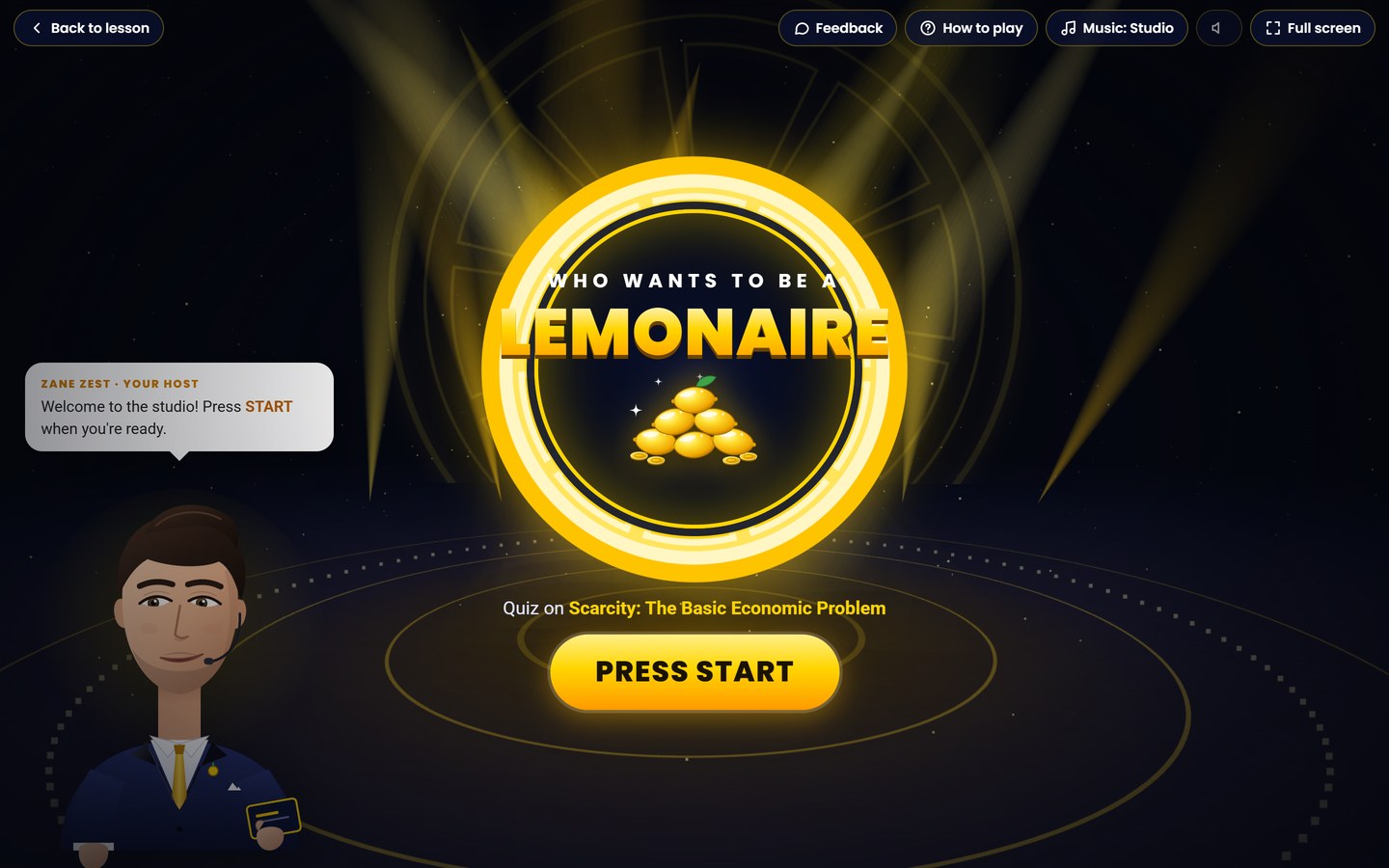 Who Wants to Be a Lemonaire? Pearson Edexcel IGCSE Economics quiz game: Your own TV quiz show for every lesson