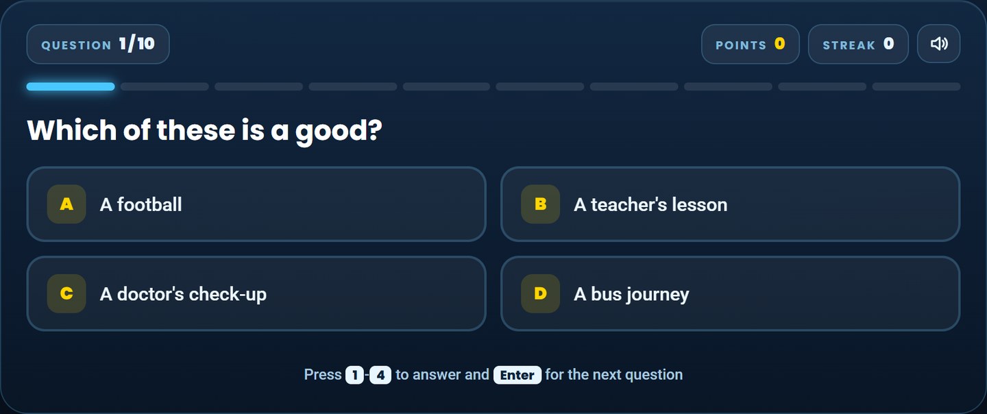 Pearson Edexcel IGCSE Economics lesson quiz: Its own quiz, written from the lesson